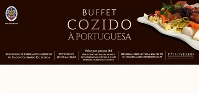 Buffet de cozido à portuguesa no restaurante da OM