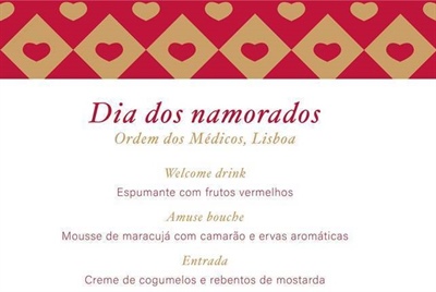 Dia dos Namorados no Restaurante da Ordem dos Médicos