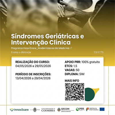 Curso "Síndromes Geriátricas e Intervenção Clínica" – Inscrições Abertas