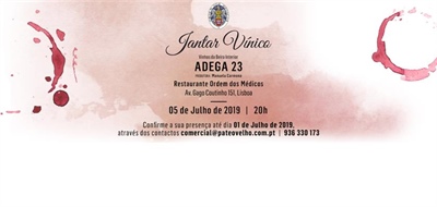 Jantar vínico a 5 de julho